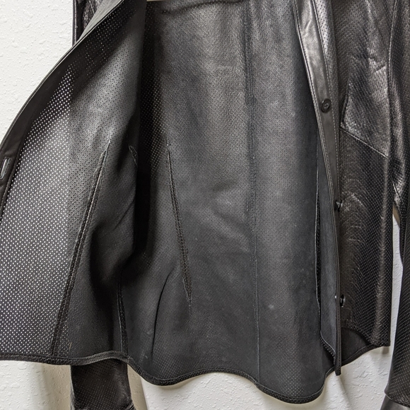 Nicola Berti - Large Perforated Leather Jacket - Picture 2 of 6